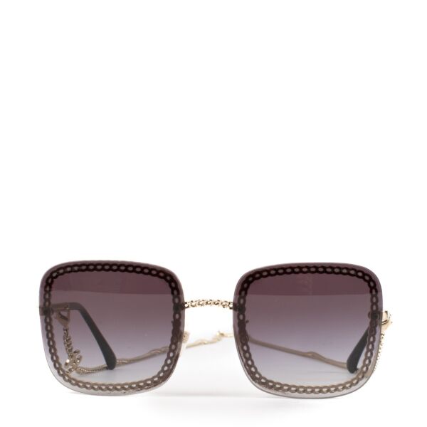 Shop 100% authentic second-hand Chanel Gold 4244 Sunglasses on Labellov.com