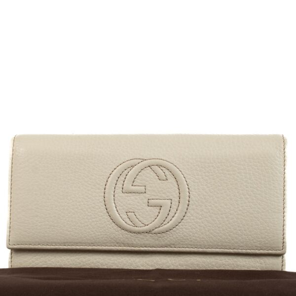 Gucci White Long Wallet
