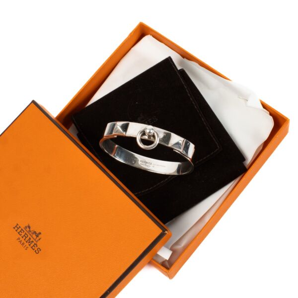 Hermès Silver Collier de Chien Small Bracelet - Size LG