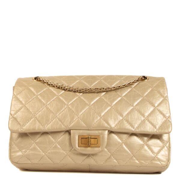 Chanel Light Gold Maxi 2.55 Bag