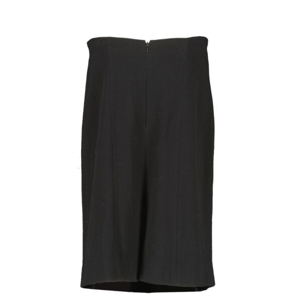 Chanel Vintage Black Velvet Trim Skirt