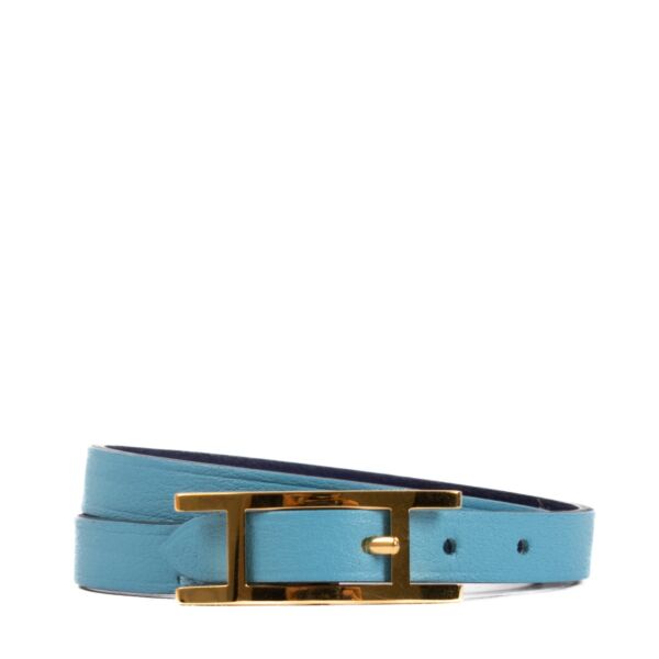 Hermès Bleu Jean/Bleu Navy Swift Behapi Bracelet