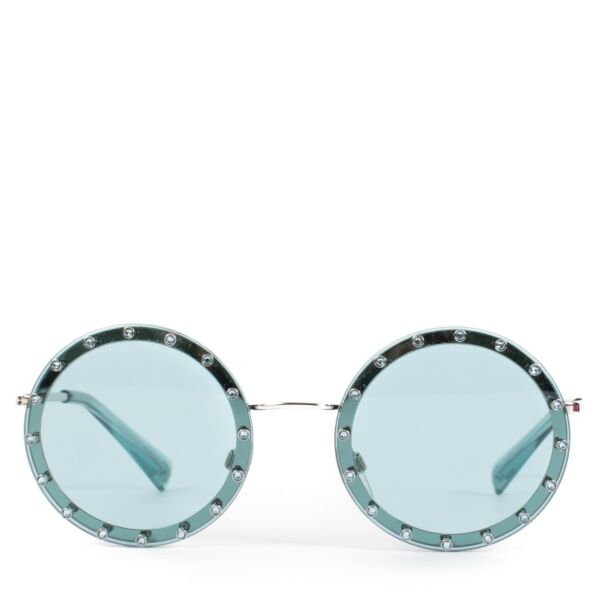 shop 100% authentic second hand Valentino Blue Crystal Sunglasses on Labellov.com