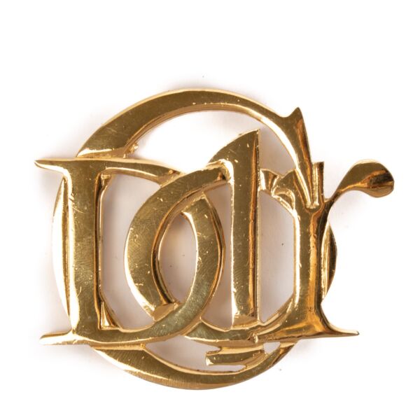 shop 100% authentic second hand Christian Dior Parfums Gold Brooch on Labellov.com