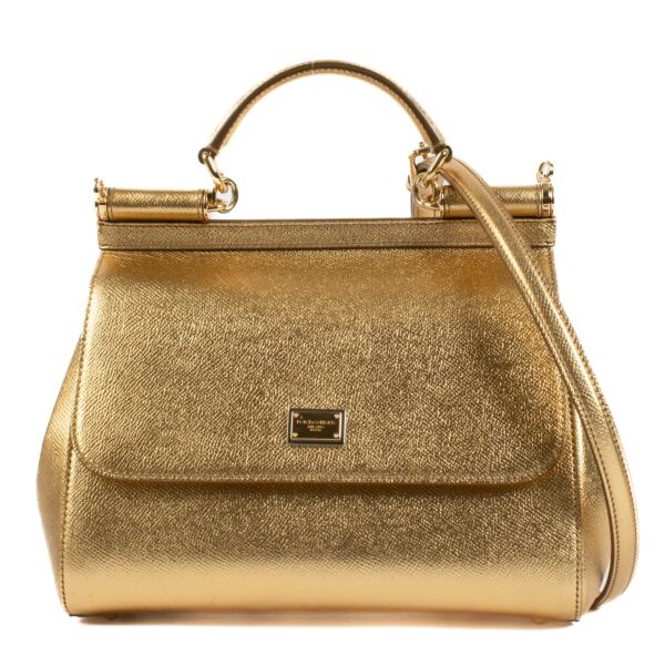 shop 100% authentic second hand Dolce & Gabbana Gold Sicily Bag on Labellov.com