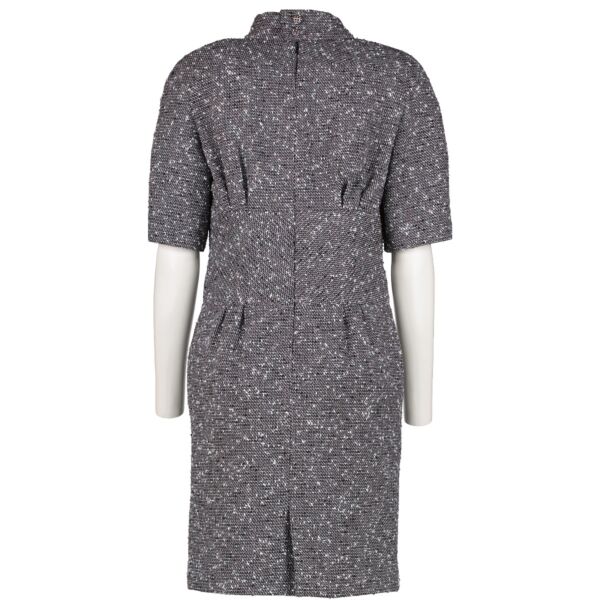 Chanel 19P Grey Tweed Dress - Size 36