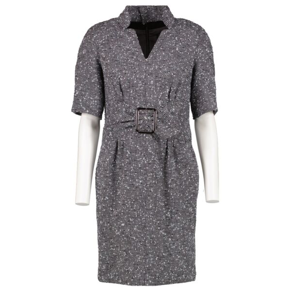 shop 100% authentic second hand Chanel Grey Tweed Dress - Size 36 on Labellov.com