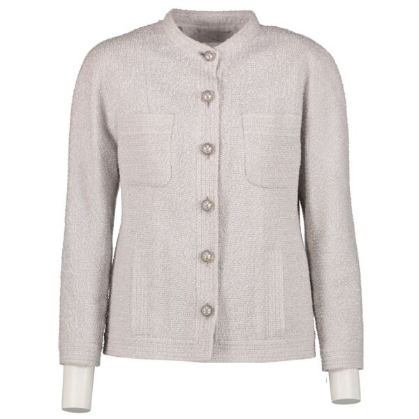 Chanel 16P Pearly Grey Fantasy Tweed Jacket