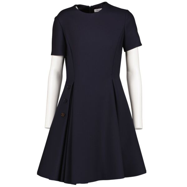 shop 100% authentic second hand Christian Dior Navy Blue Dress - Size 38 on Labellov.com