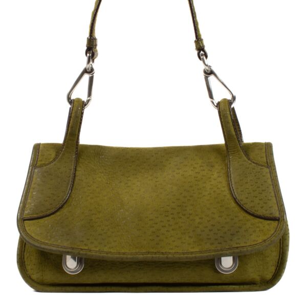 shop 100% authentic second hand Prada Green Suède Shoulder Bag on Labellov.com