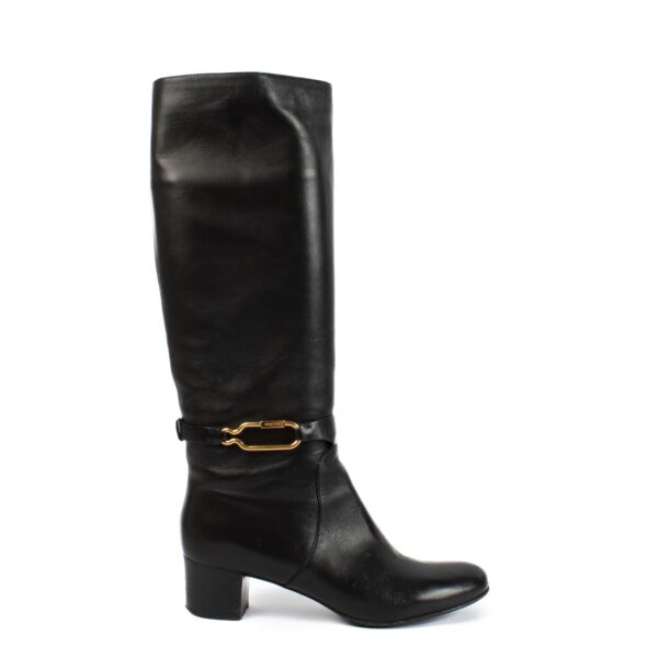 shop 100% authentic second hand Sergio Rossi Black Leather Boots - Size 40 1/2 on Labellov.com