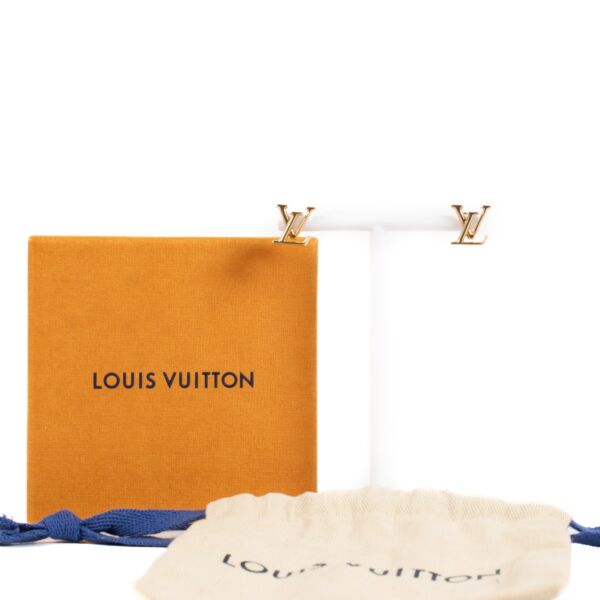 Louis Vuitton Gold LV Ionic Earrings
