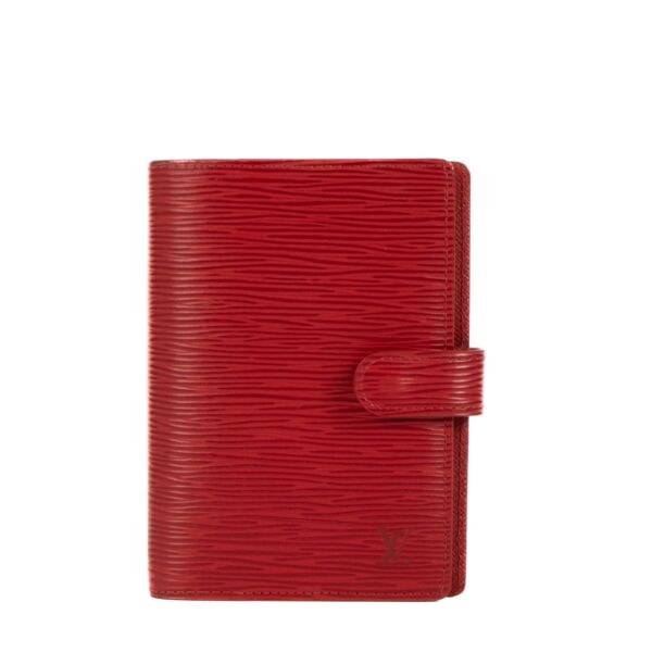 Shop 100% authentic second-hand Louis Vuitton Red Epi Leather Agenda Cover on Labellov.com