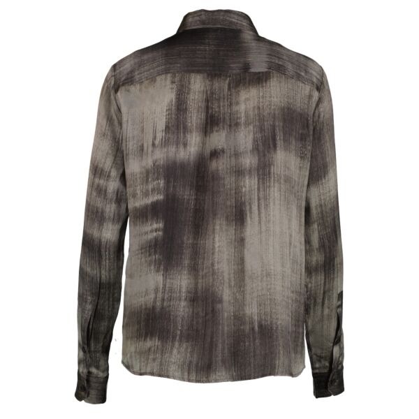 Gucci Grey Silk Satin Shirt - Size 38