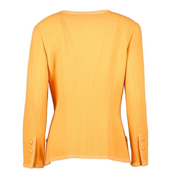 Chanel Colletion 28 Vintage Orange Wool Jacket - Size FR 40