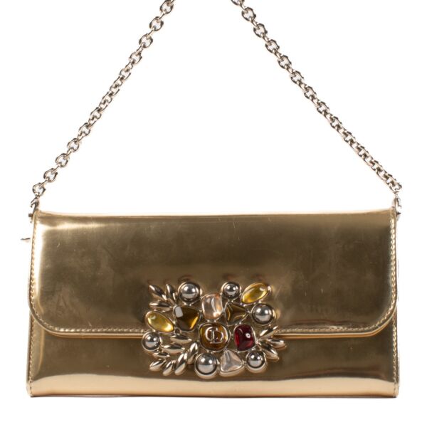 shop 100% authentic second hand Christian Dior Gold Clutch on Labellov.com