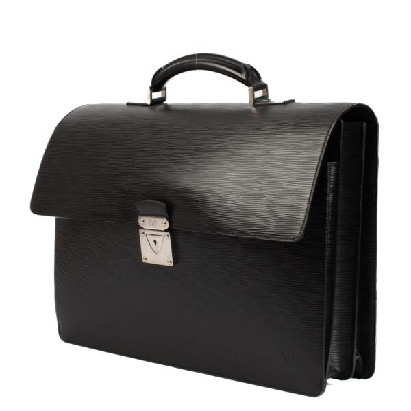 Louis Vuitton Black Epi Leather Robusto 2 Briefcase