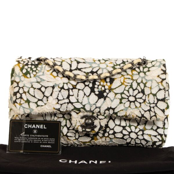 Chanel Floral Tweed Classic Flap Bag