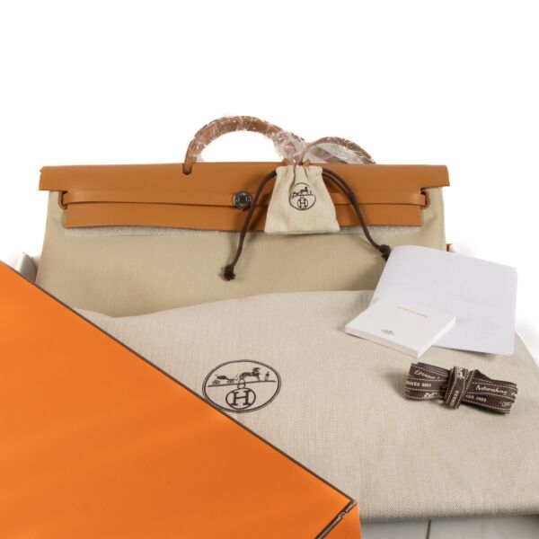 Hermès Béton/Naturel Sable Herbag Zip Cabine Bag