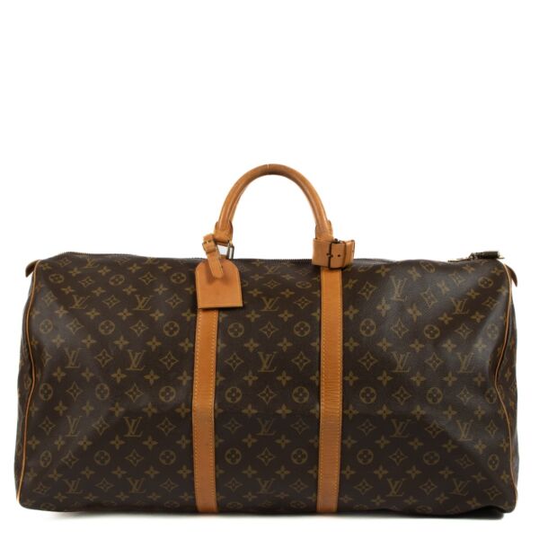 Shop safe online at Labellov in Antwerp, Brussels and Knokke this 100% authentic second hand Louis Vuitton Monogram Keepall 60 Travel Bag