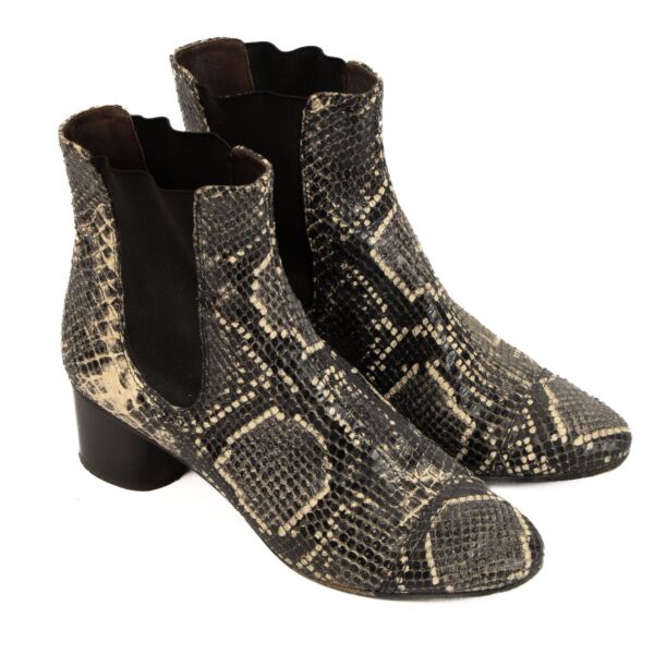 Isabel Marant Python Embossed Ankle Boots - size 37