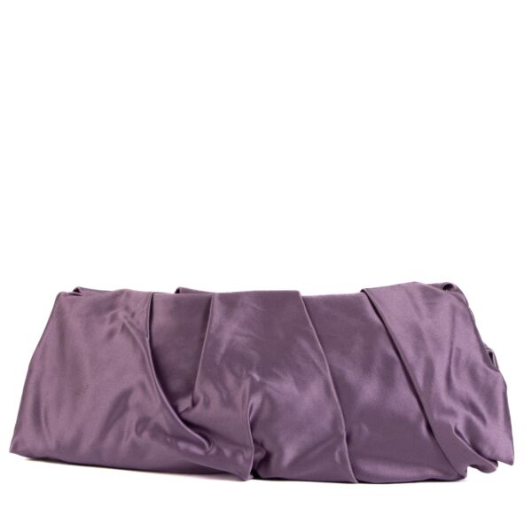 Prada Purple Satin Clutch Bag