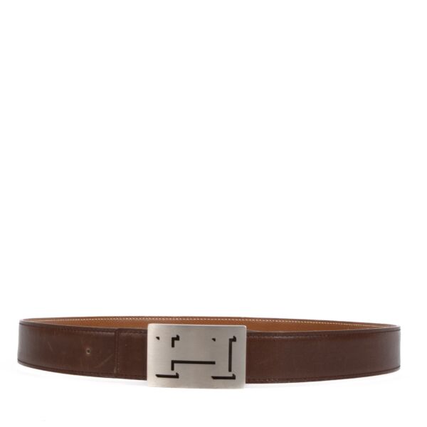 Hermès Brown H Belt - size 90 