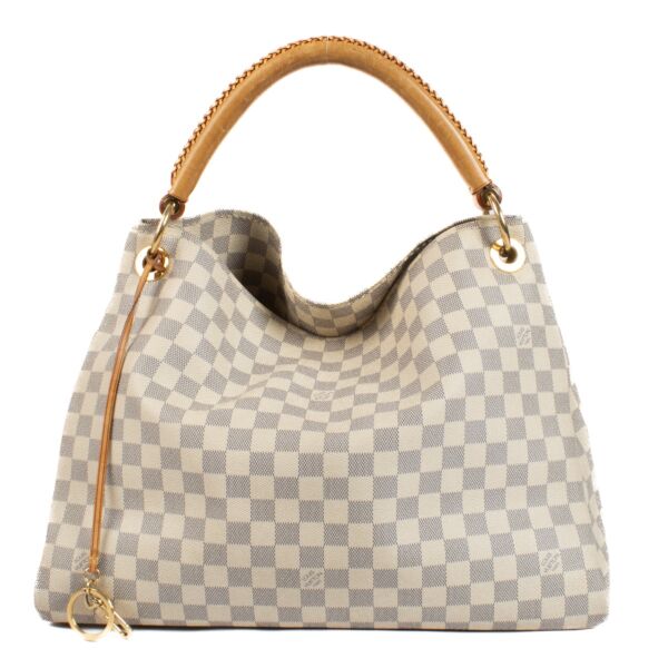 Shop safe online at Labellov in Antwerp, Brussels and Knokke this 100% authentic second hand Louis Vuitton Damier Azur Canvas Artsy GM Shoulder Bag