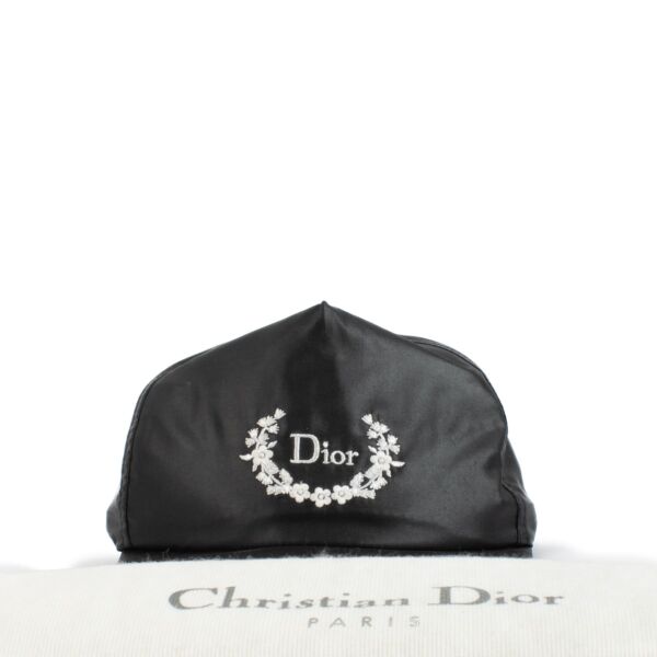 Christian Dior Black Logo Embroidery Baseball Cap