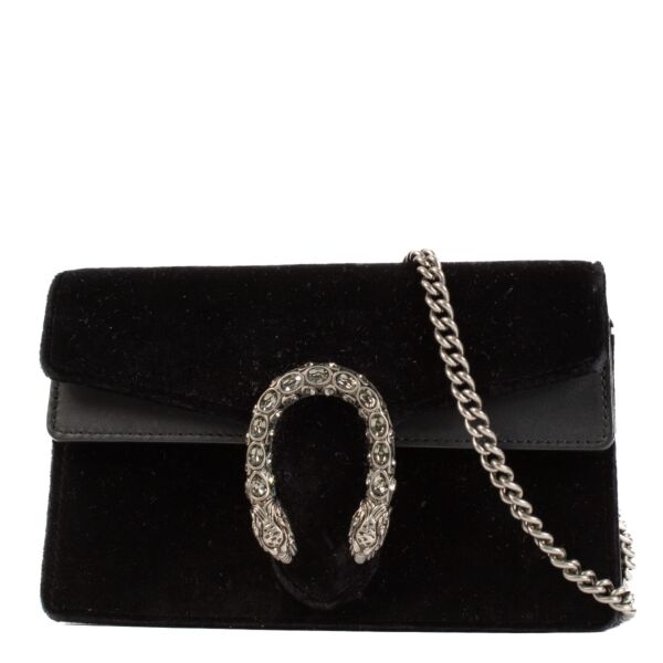 shop 100% authentic second hand Gucci Black Velvet Super Mini Dionysus Bag on Labellov.com