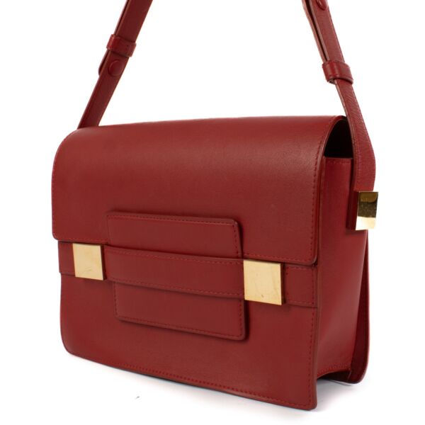 Delvaux Red Leather Madame Crossbody Bag