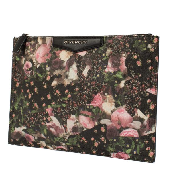 Givenchy Floral Coated Canvas Antigona Zipped Pouch
