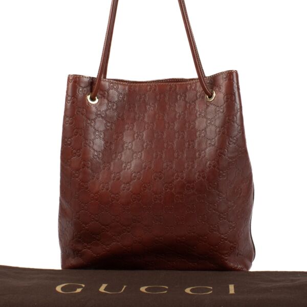 Gucci Red Leather Guccissima Sookie Tote Bag