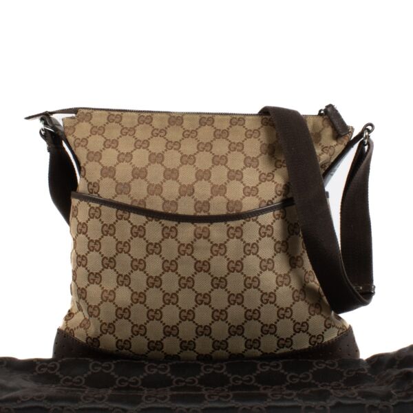Gucci GG Canvas Messenger Crossbody Bag