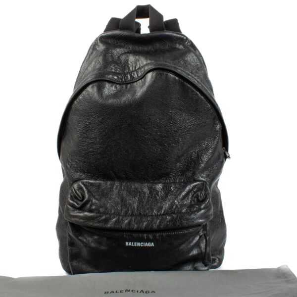 Balenciaga Black Leather Explorer Backpack