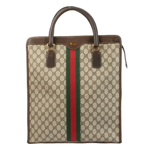 Gucci Vintage 1980s GG Supreme Ophidia Tote Bag