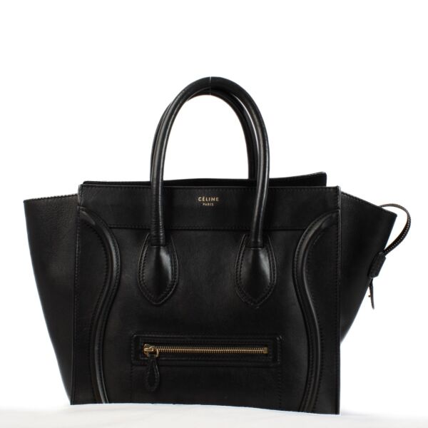 Celine Black Smooth Calfskin Mini Luggage Bag
