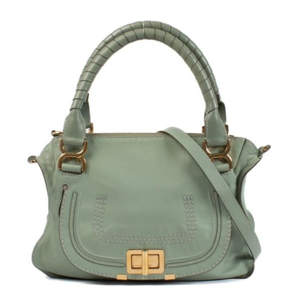 Chloé Green Medium Marcie Turn Lock Handbag