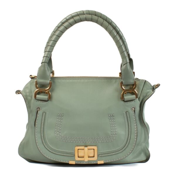 shop 100% authentic second hand Chloé Green Medium Marcie Turn Lock Handbag on Labellov.com