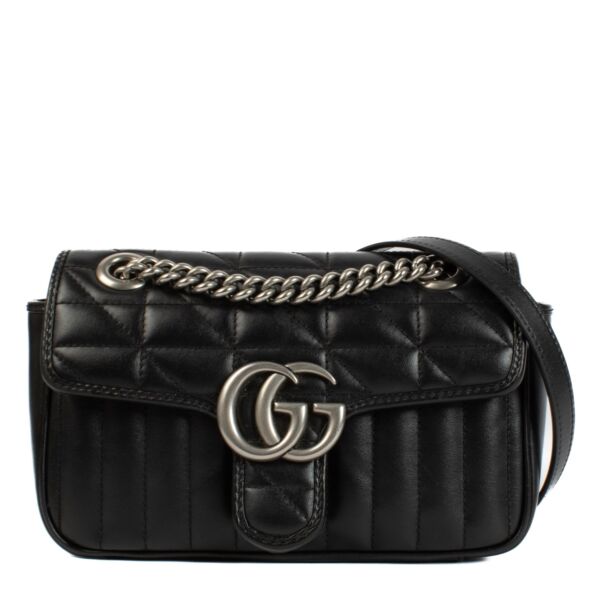 shop 100% authentic second hand Gucci Black Mini Marmont Shoulder Bag on Labellov.com