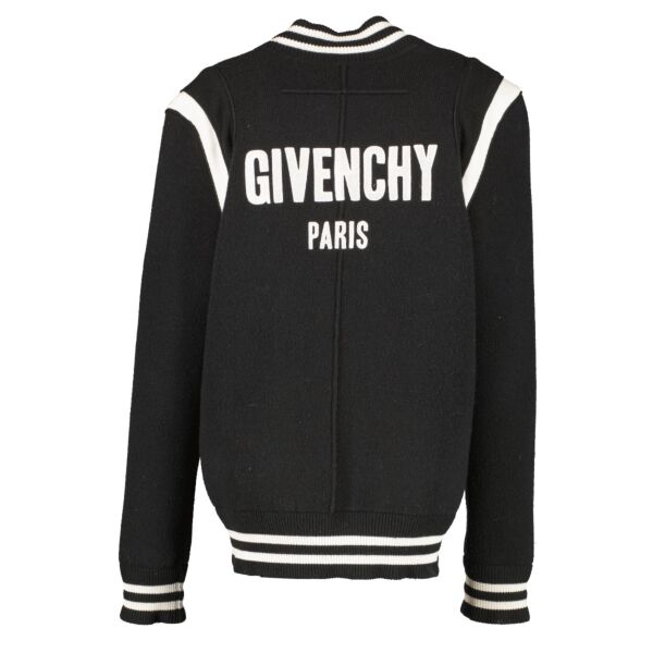 Givenchy Black Knitted Varsity Jacket - Size XS
