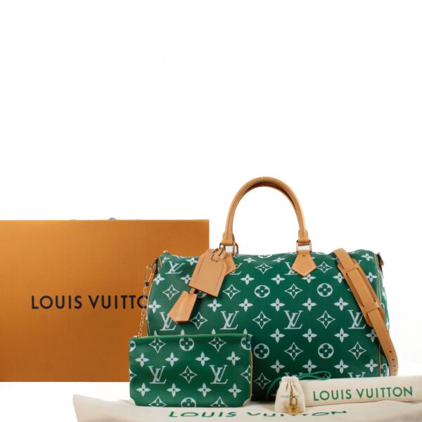 Louis Vuitton Green Limited Speedy P9 Bandoulière 50 Monogram Travel Bag
