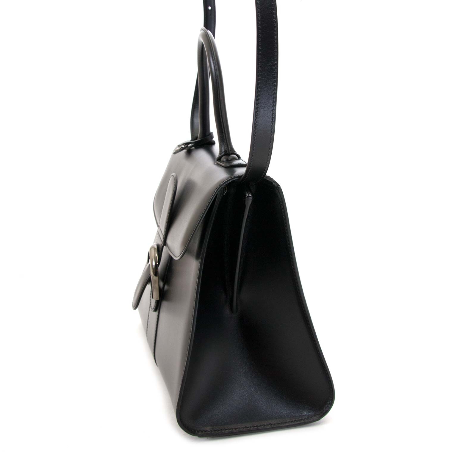 Delvaux Brillant Mini Smooth Leather Silver Hardware Black - NOBLEMARS