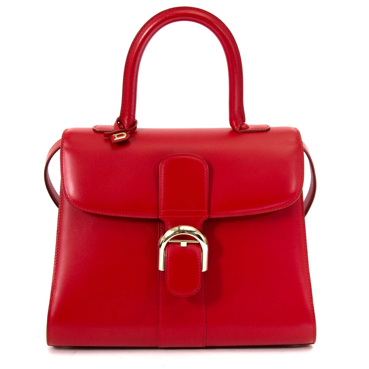 DELVAUX Bag 'Brillant' Mini 20cm in lipstick calfski…