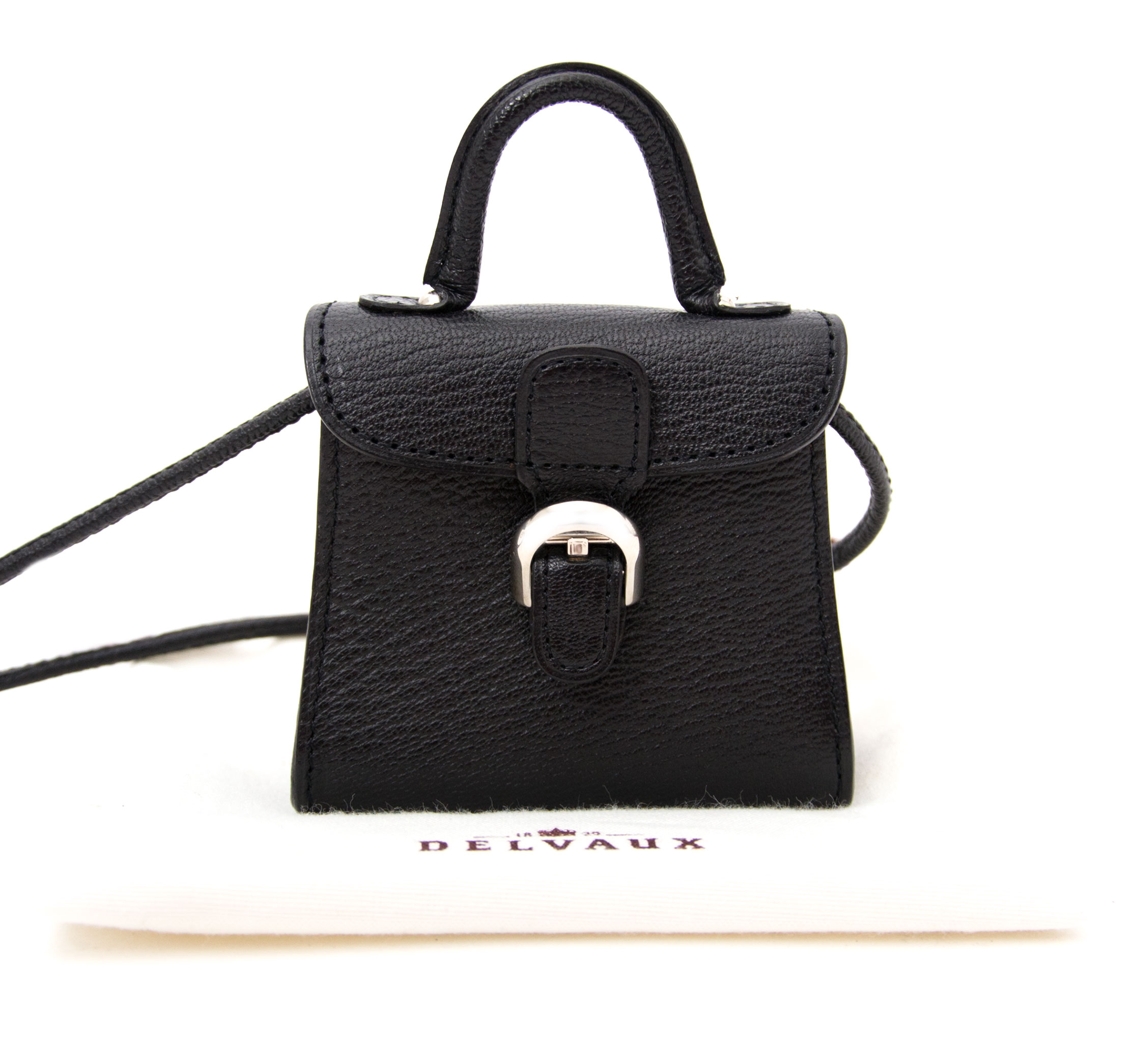 Delvaux Tempête Leather Mini Handbag in Black