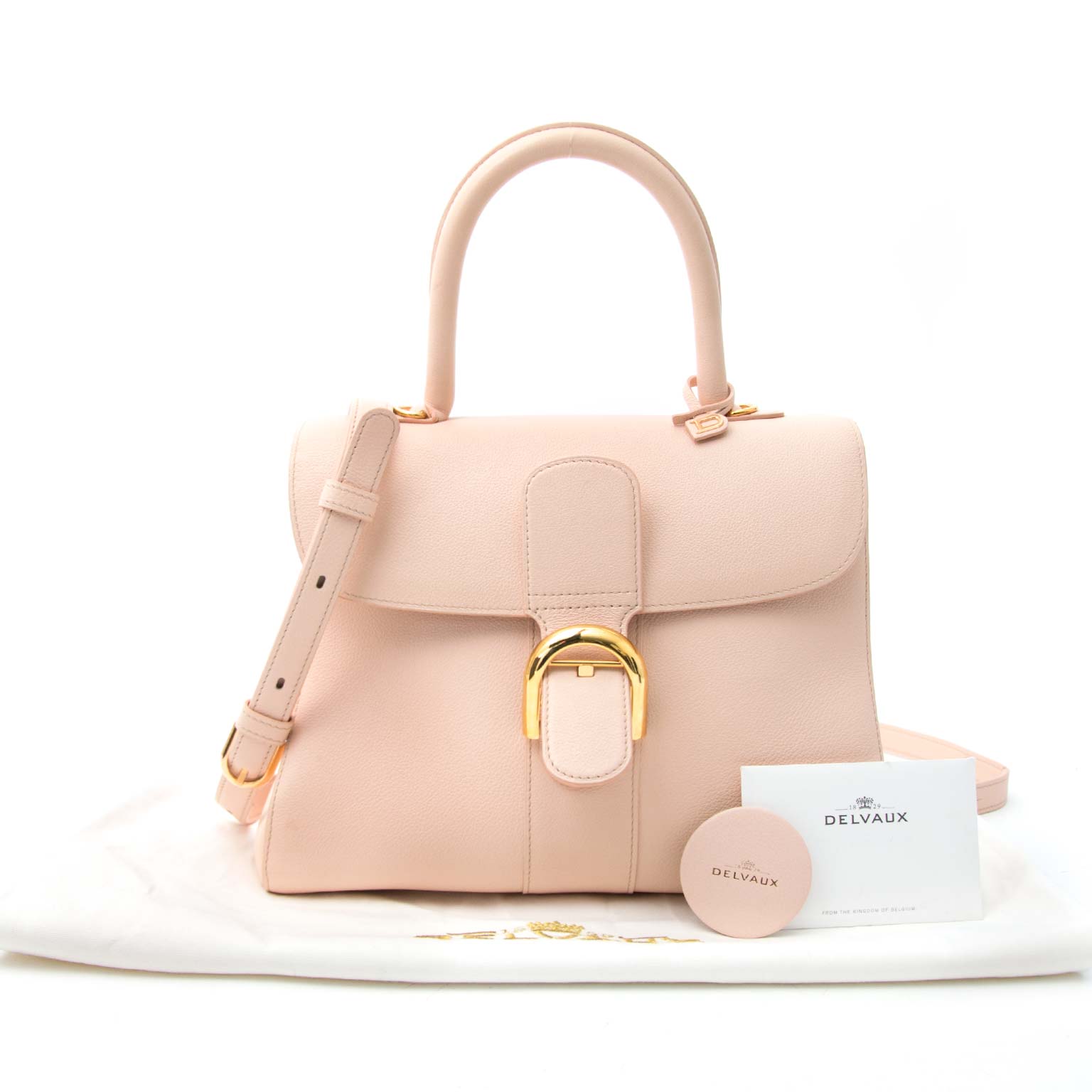 Delvaux Tempête MM Nude Supple Calf ○ Labellov ○ Buy and Sell Authentic  Luxury