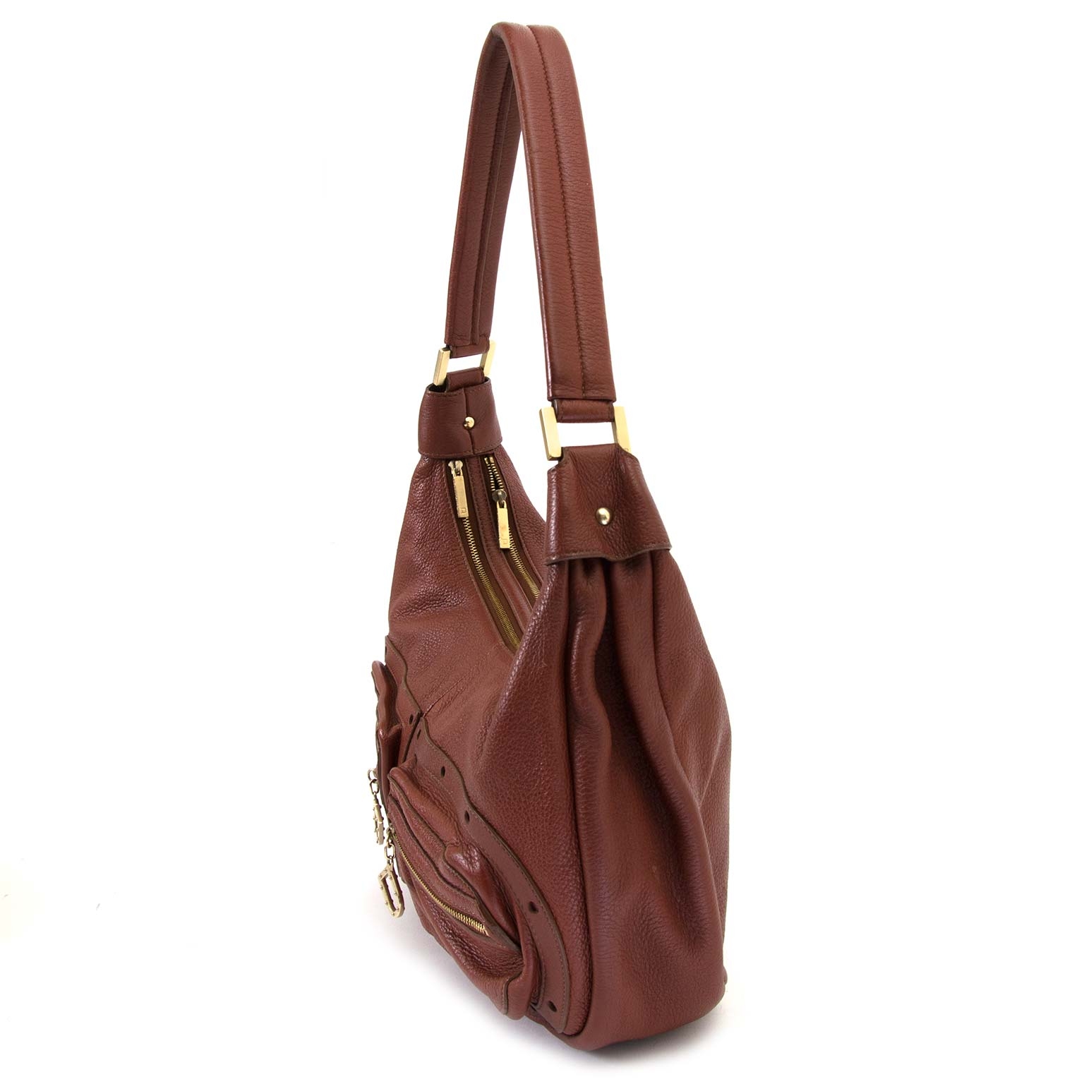 Delvaux Chestnut Brown Givry Shoulder Bag ○ Labellov ○ Buy and