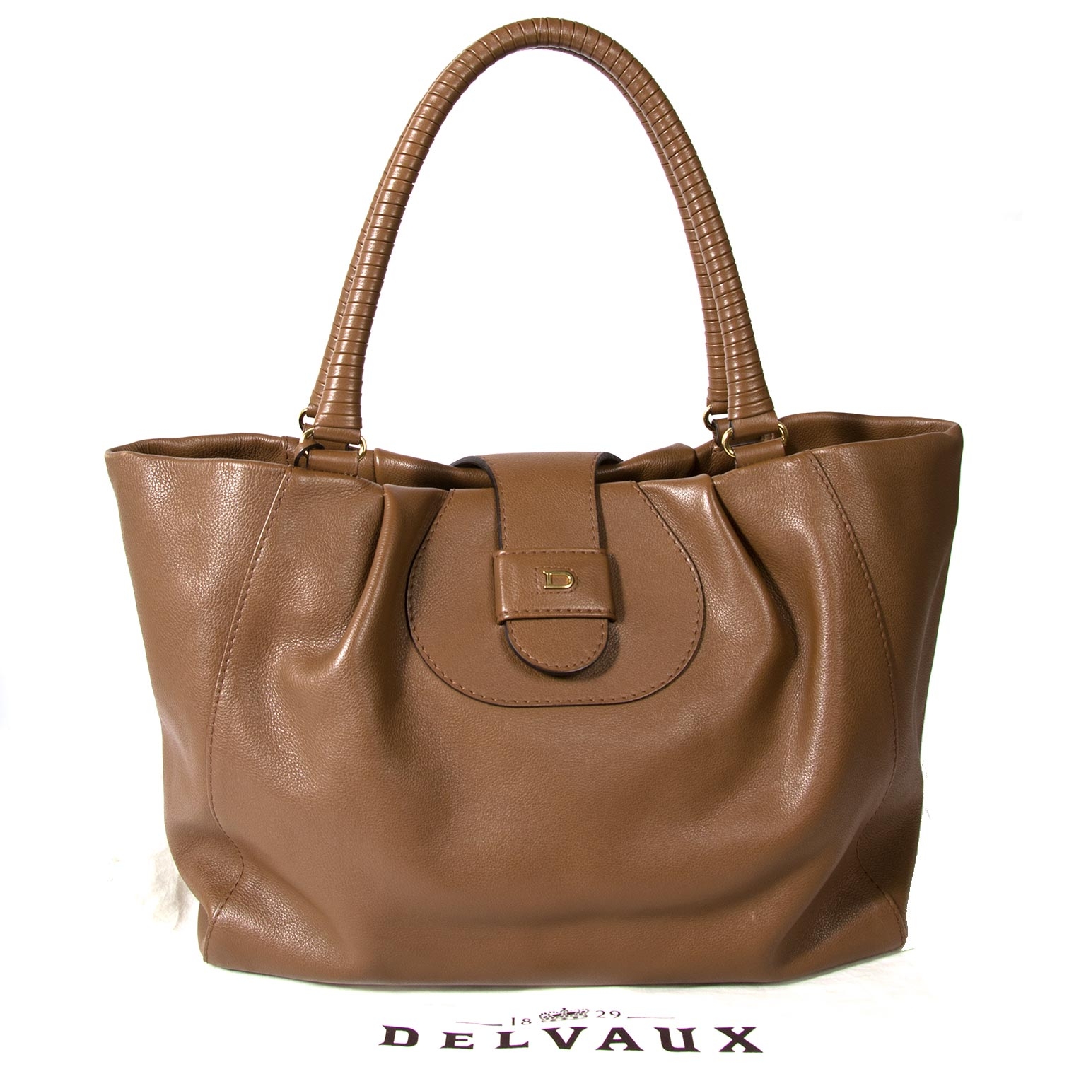 Tempête leather handbag Delvaux Brown in Leather - 33349371