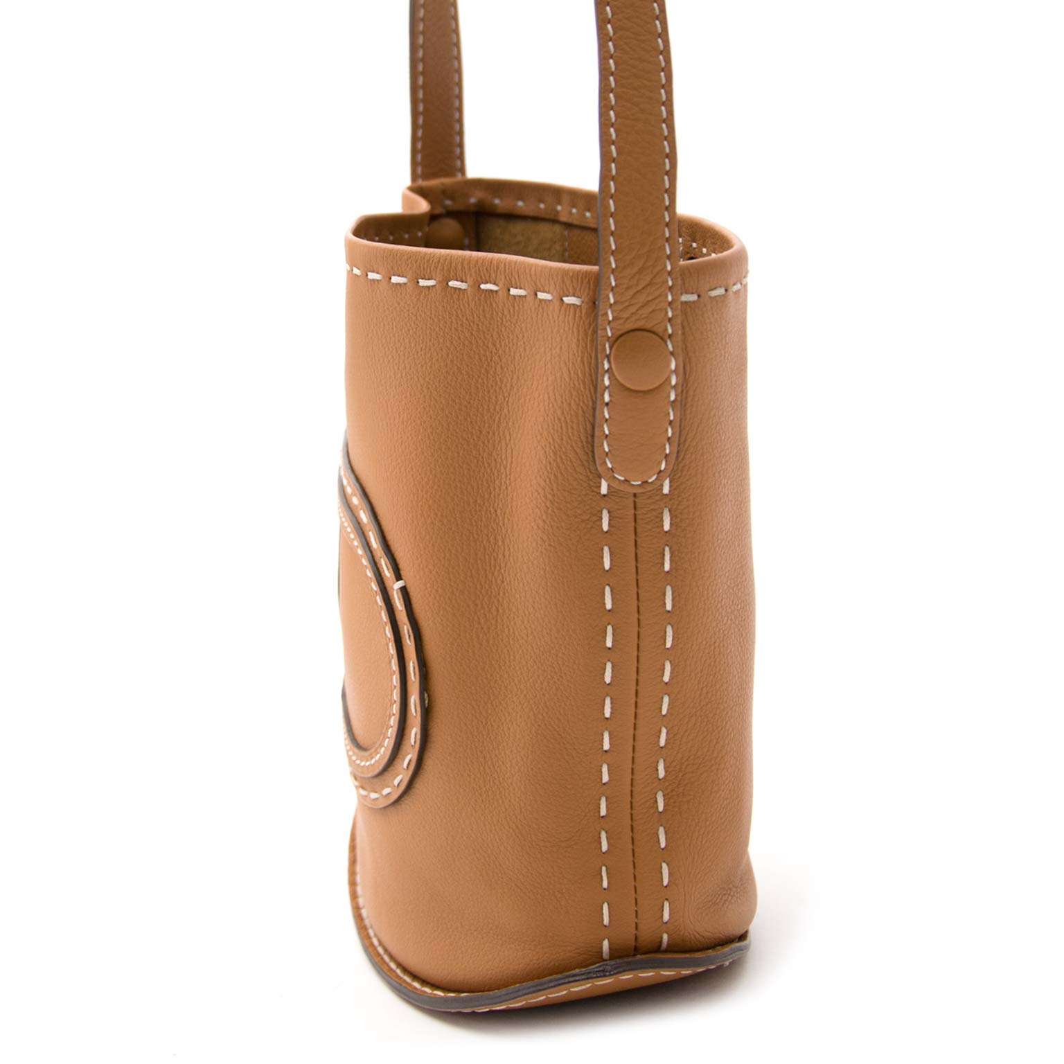 Delvaux Cognac Pin Surpiqué GM Shoulder Bag ○ Labellov ○ Buy and Sell  Authentic Luxury