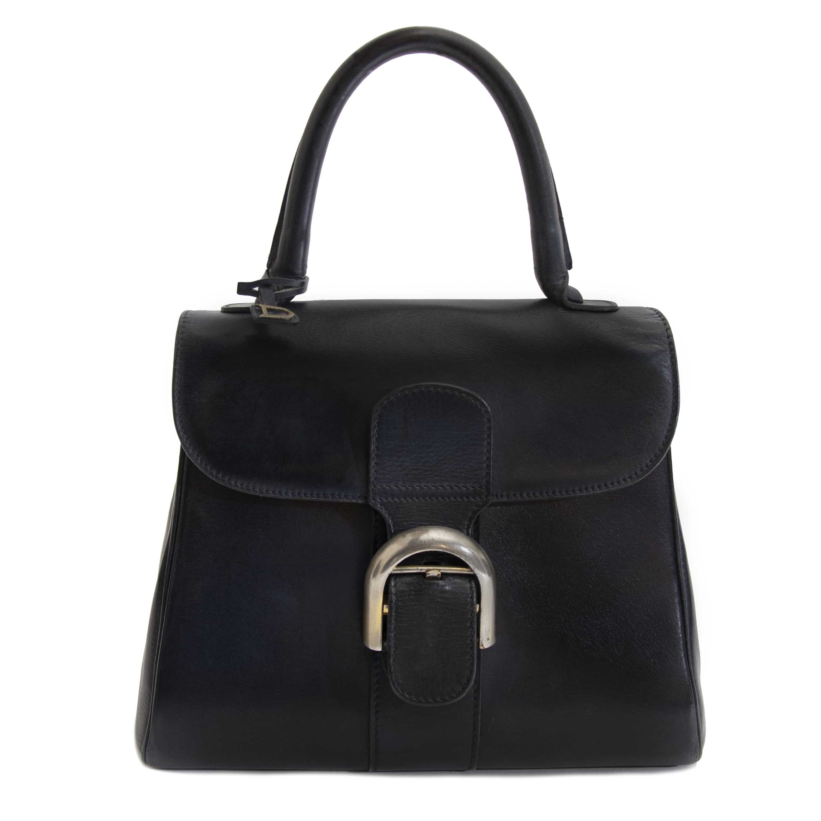 Delvaux Dark Blue Box Calf Brillant PM Bag Labellov Buy and Sell 